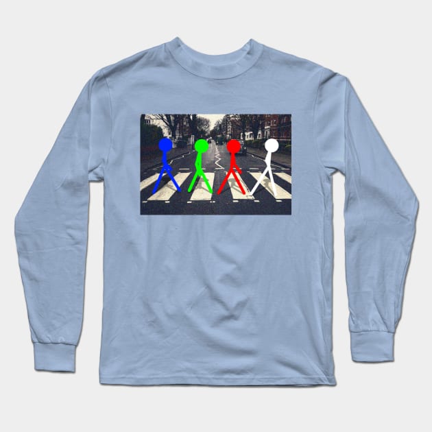 stickman the beatles Long Sleeve T-Shirt by Big Mac